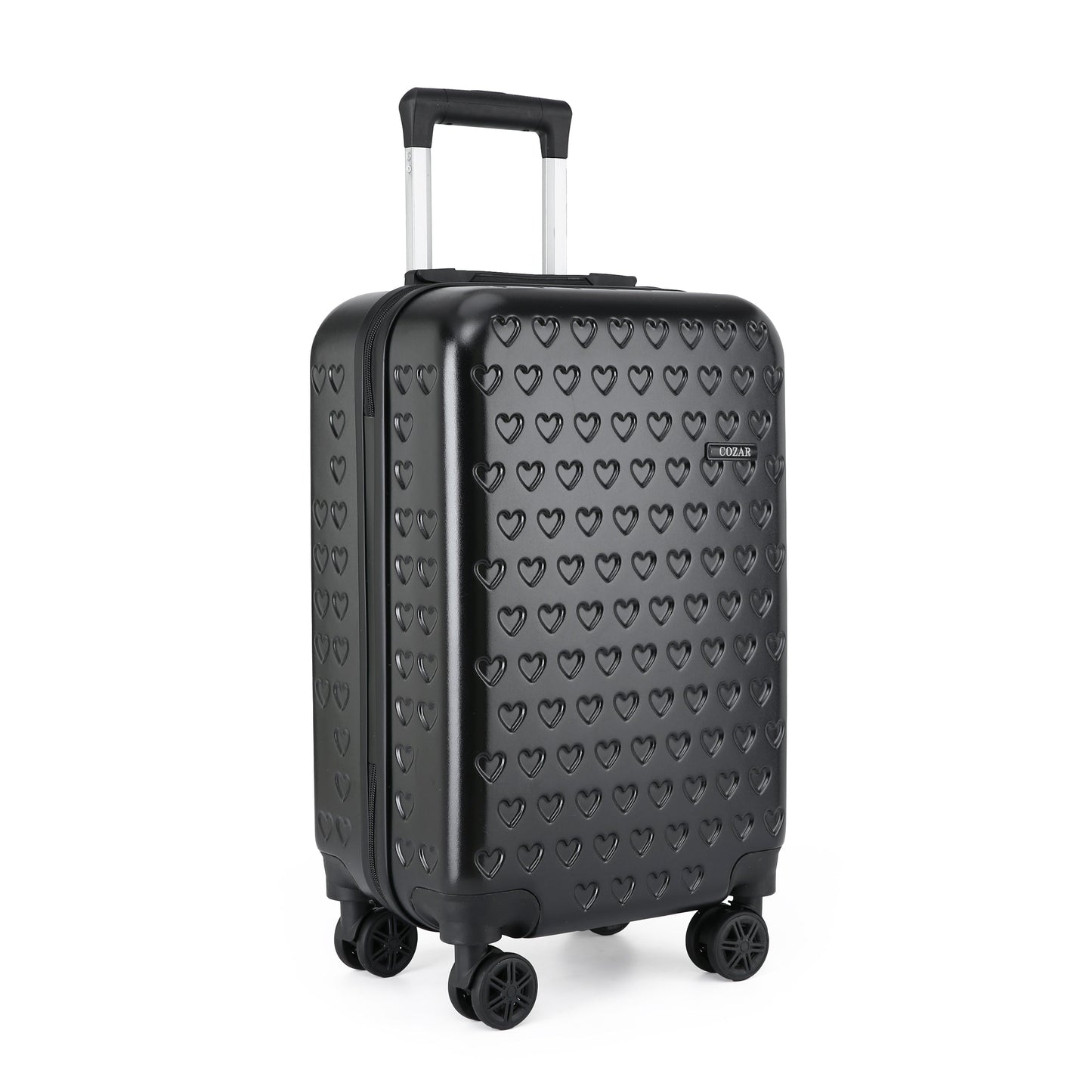 3-Piece Hardside Luggage Set with Spinner Wheels & Hearts Design