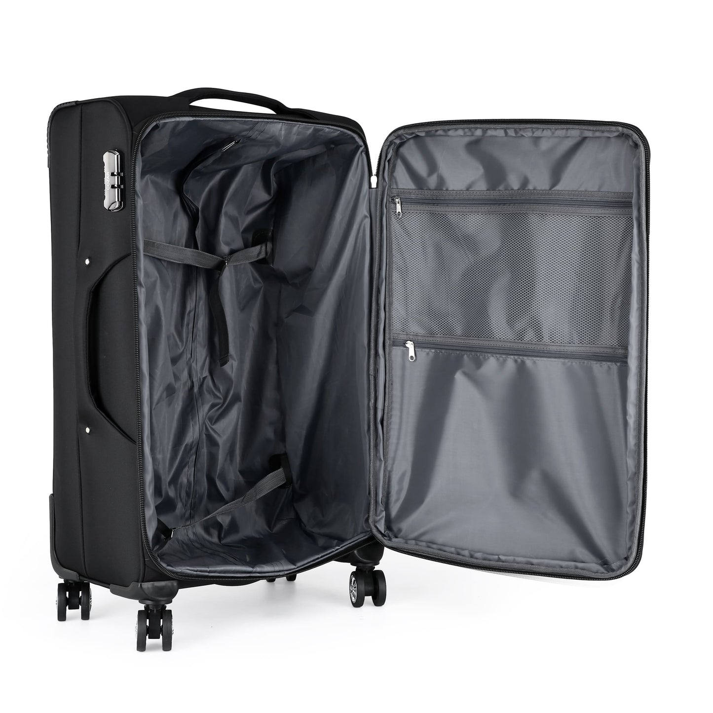 Two-Tone Soft Side Spinner Luggage, 28-Inches