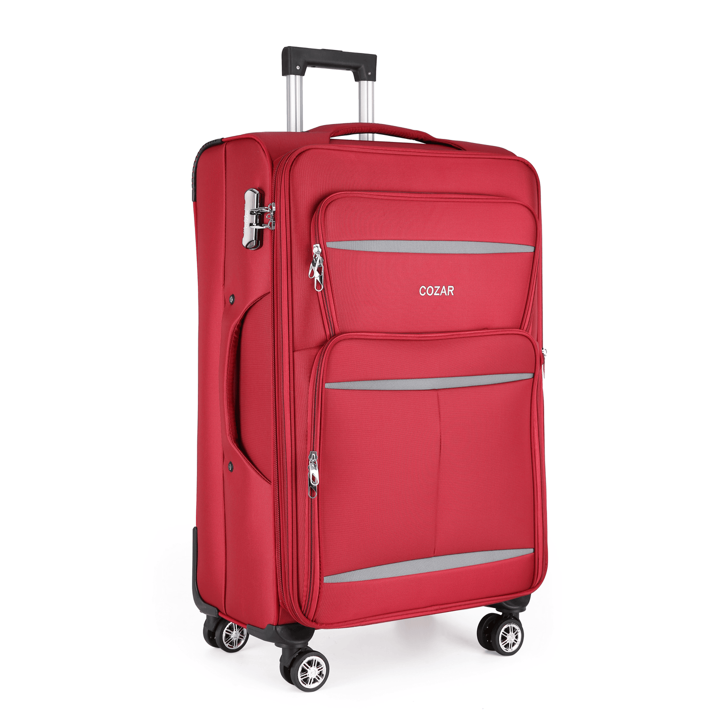 Multi-Zipper Soft Side Spinner Carry-on Luggage, 28-Inches