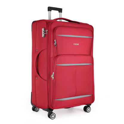 Multi-Zipper Soft Side Spinner Carry-on Luggage, 32-Inches