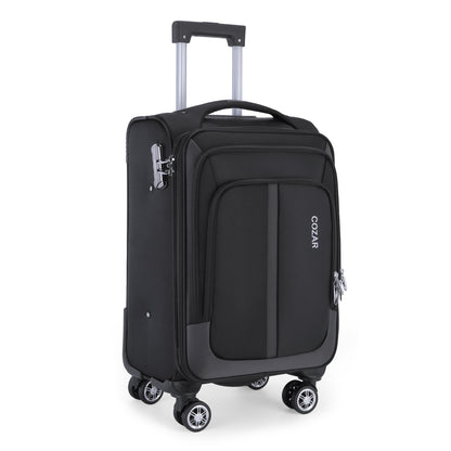 3-Piece Softside Luggage Set with Expandable Feature, Spinner Wheels & Anchor Design