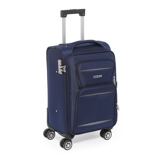 Multi-Zipper Soft Side Spinner Carry-on Luggage, 20-Inches