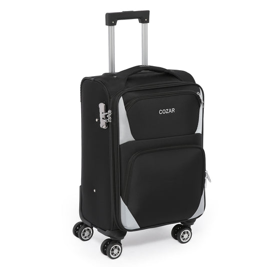 Two-Tone Soft Side Spinner Carry-on Luggage, 20-Inches