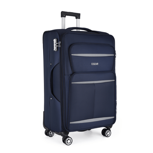 Multi-Zipper Soft Side Spinner Carry-on Luggage, 28-Inches